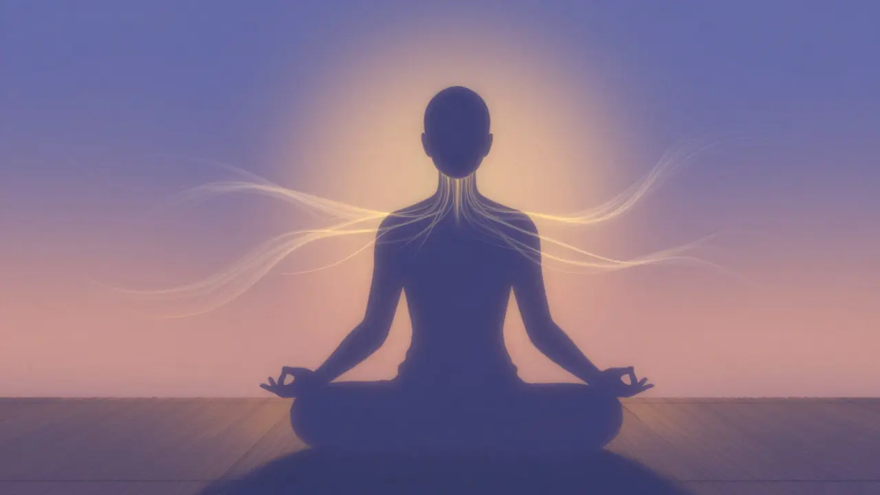 Calme intérieur cultivé par auto-massage conscient