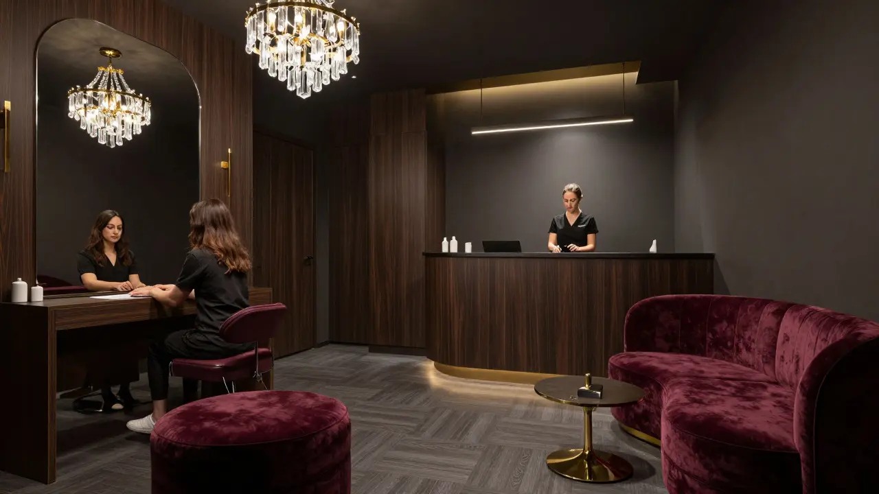 Intérieur élégant et discret d'un salon de bien-être