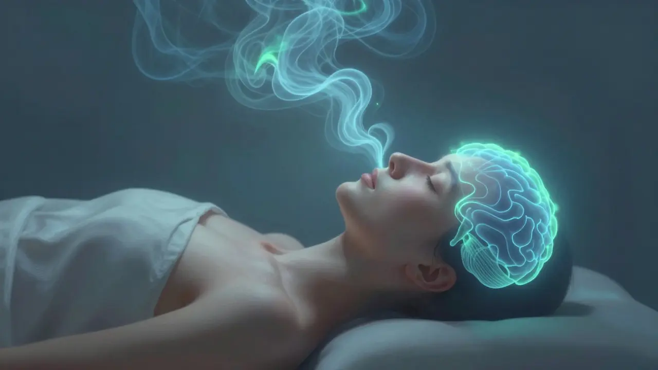 Visualisation abstraite des signaux olfactifs apaisant le système nerveux