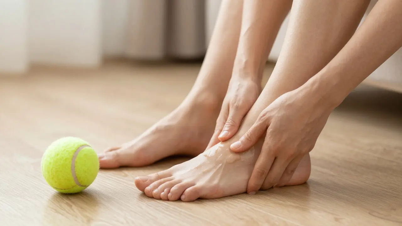 Massage des jambes et pieds d'une femme enceinte pour réduire l'enflure